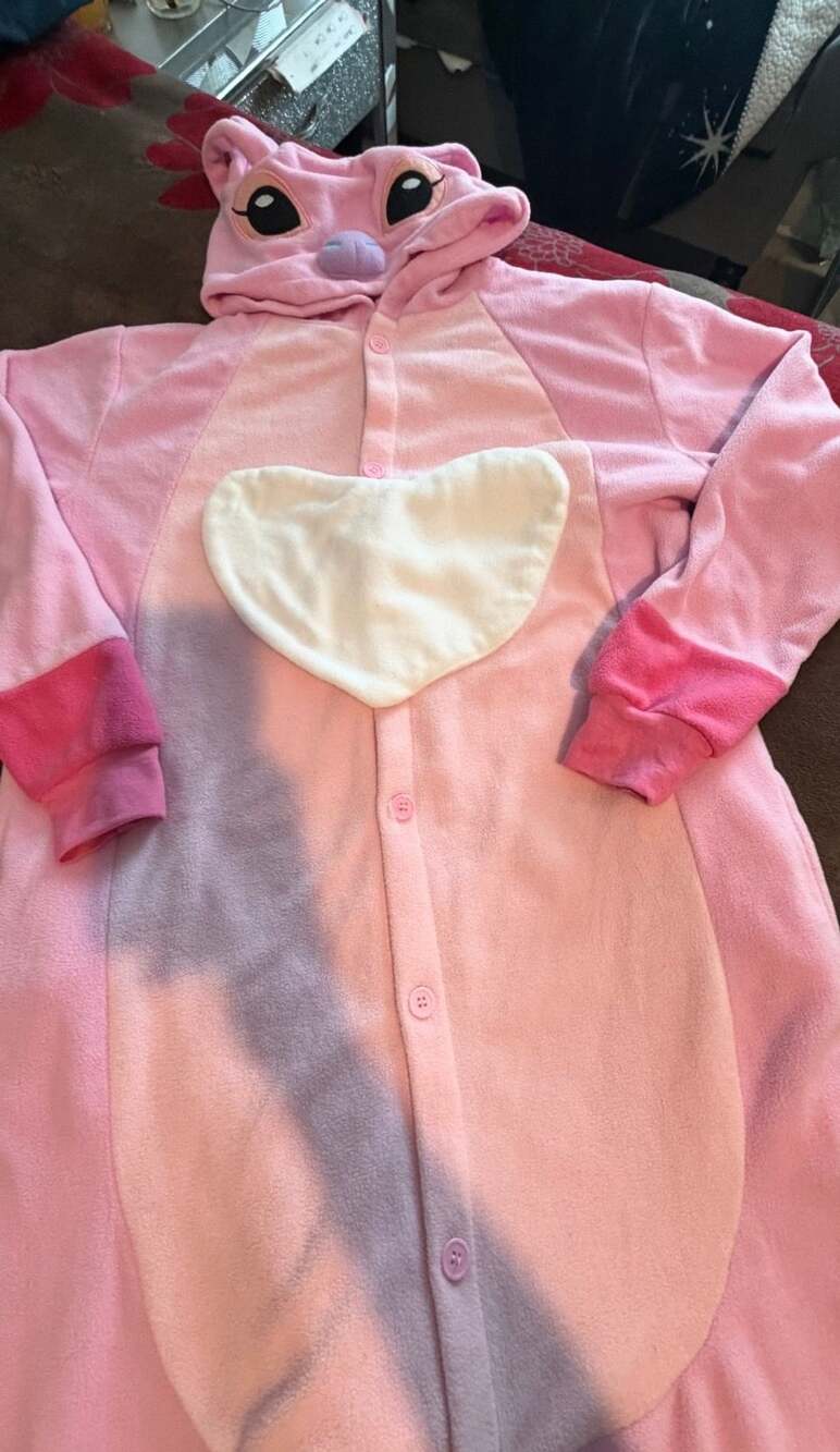 Hututu Pink Angel Stitch Onesie Size M Pajamas Kigurumi